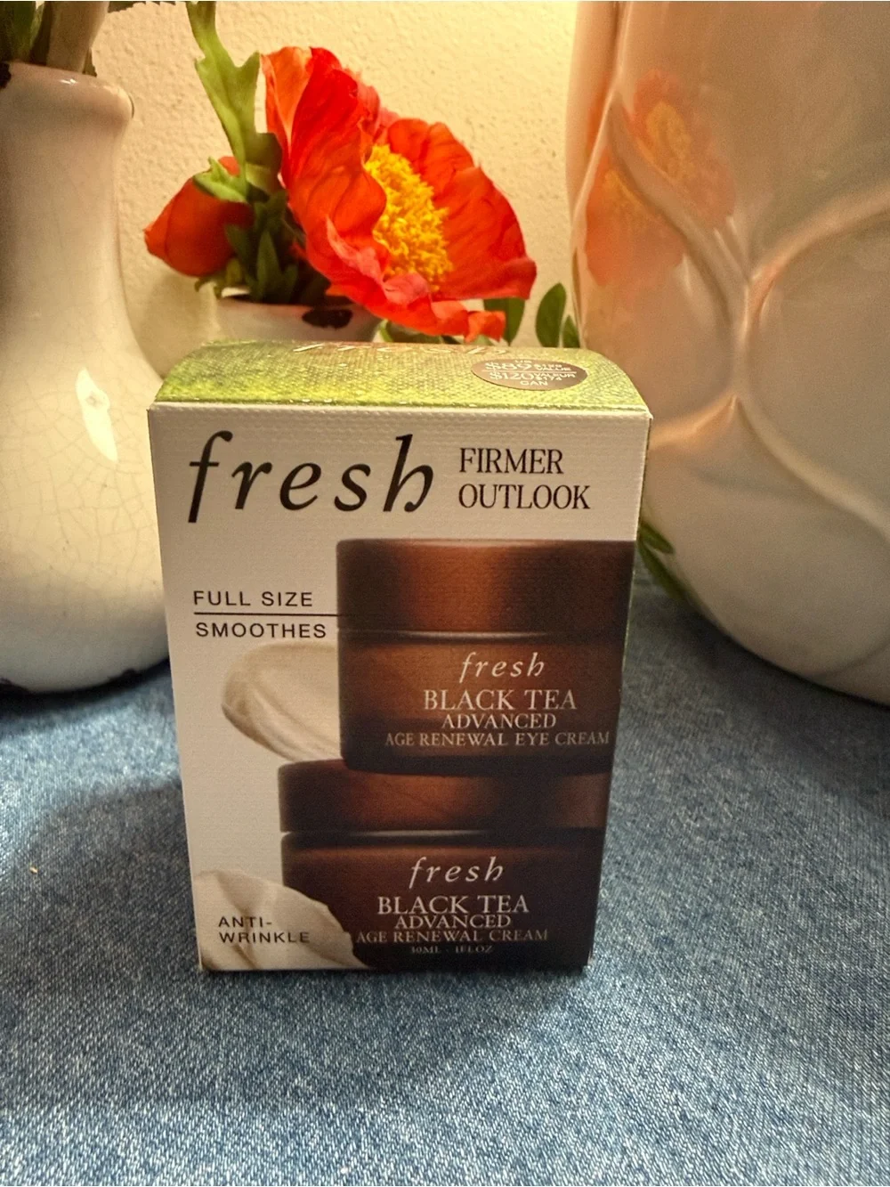 FRESH DUO- Black Tea Advanced Age Renewal Eye and Face Cream Full Size Set
